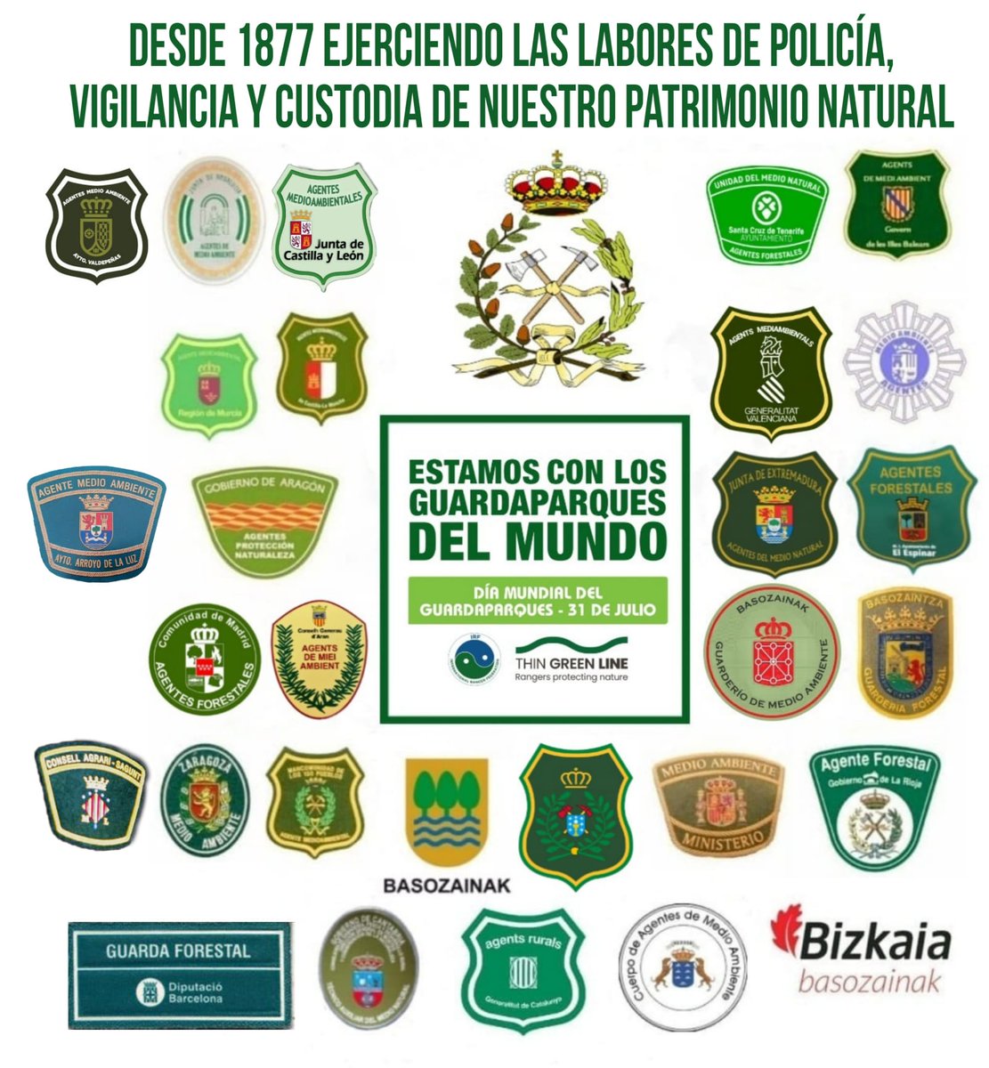 APAMCV's tweet photo. Felicitacions a tots els companys en el #WorldRangerDay!! Recordem a tots els que arreu del món donen la seva vida per protegir el nostre planeta.
Ací esperem que siga l'any en que puguem celebrar l'aprovació definitiva de la Llei bàsica d'Agents Forestals i Mediambientals https://t.co/BwvjJQVIFw