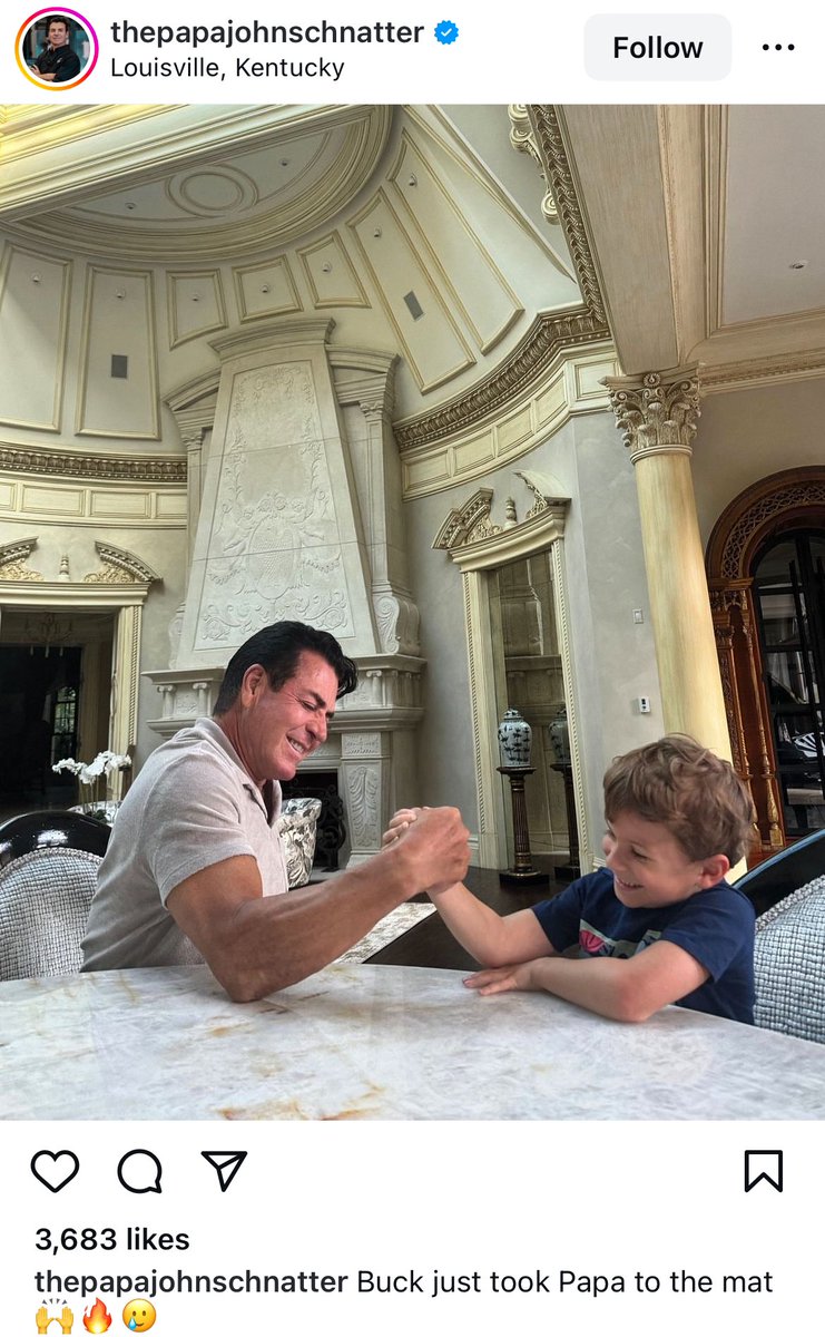 It’s been talked about before but I love that Papa John lives in a Saddam Hussein style palace in Louisville Kentucky