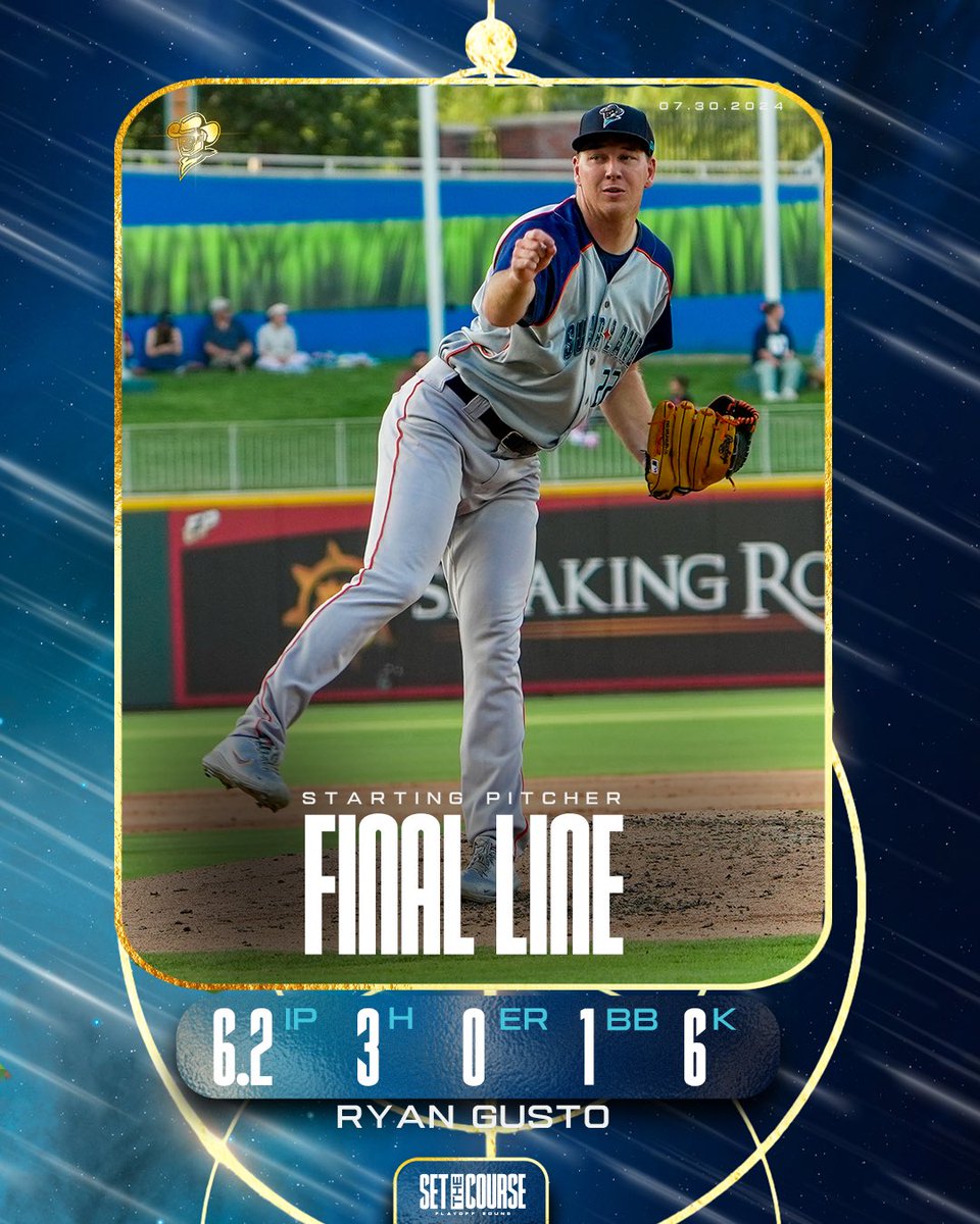 SLSpaceCowboys's tweet image. Nothing new here.

Ryan Gusto’s sixth quality start of the season 🤯 #SetTheCourse