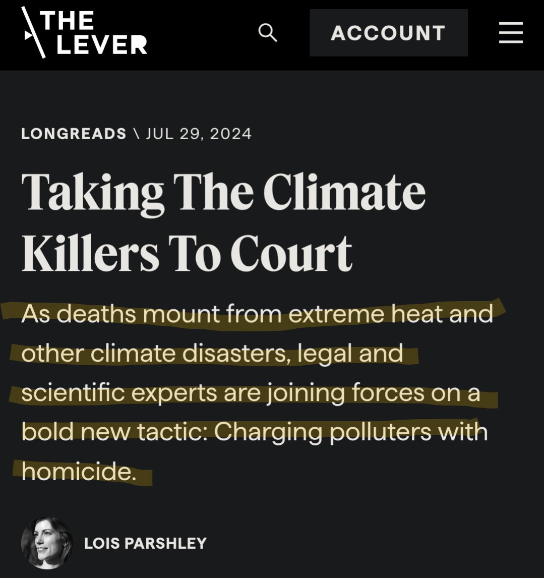 I am so down with this y'all.  They've literally poisoned and destroyed our world.  Time to put them behind bars