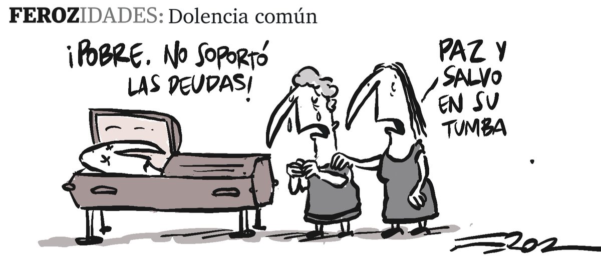 #Ferozidades 'Dolencia común' Una caricatura de
<a href="/ferozfer/">Feroz</a> para este  #Miércoles