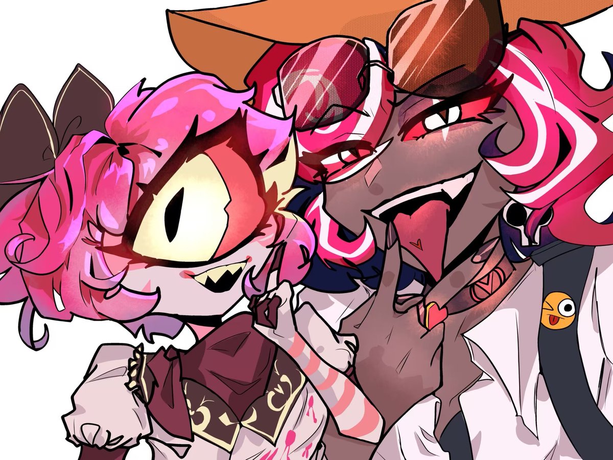 luantiansw's tweet photo. 这里也发发，只是两个小女孩贴贴
#HazbinHotelVelvette #HazbinHotelNiffty #HazbinHotel https://t.co/kuMru00d02