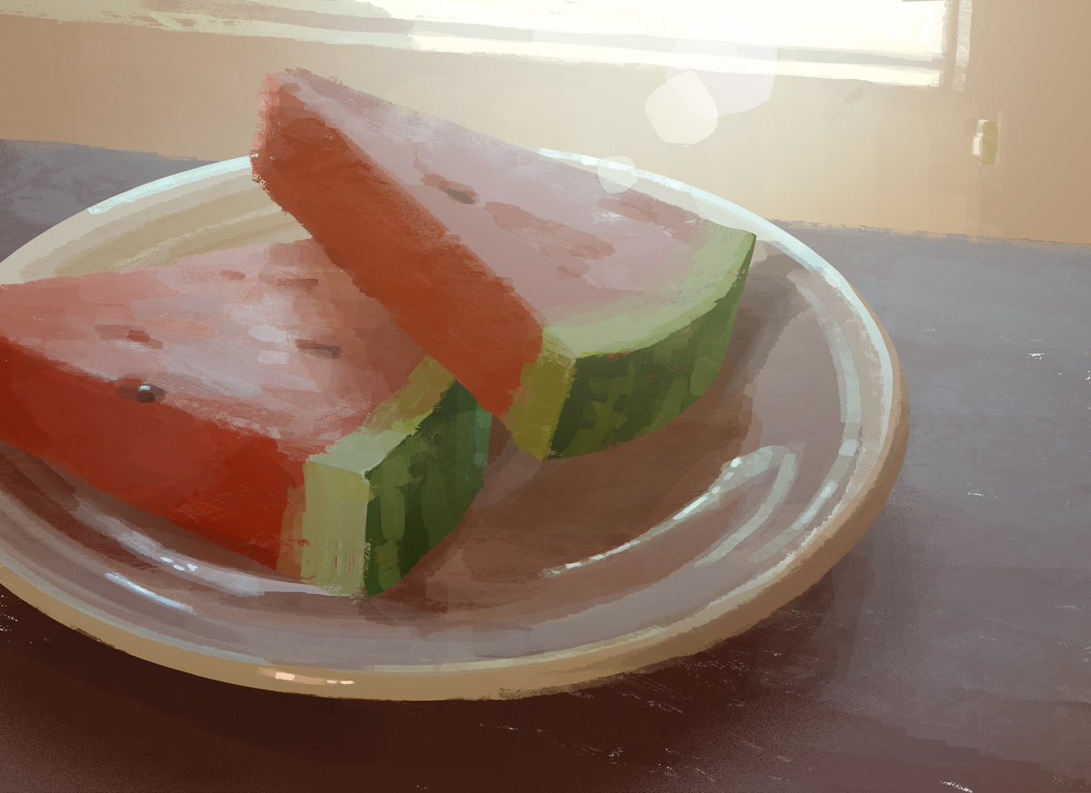 今週のスケッチ🍉
#トン活