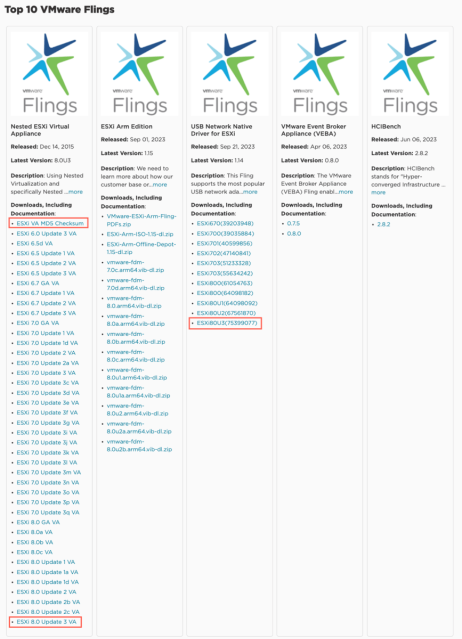 Navin_VMware's tweet photo. Nested ESXi Virtual Appliance &amp; USB Network Native Driver for ESXi for vSphere 8.0 Update 3 https://t.co/gUNXCpgmY2 https://t.co/AKunjKSYDm