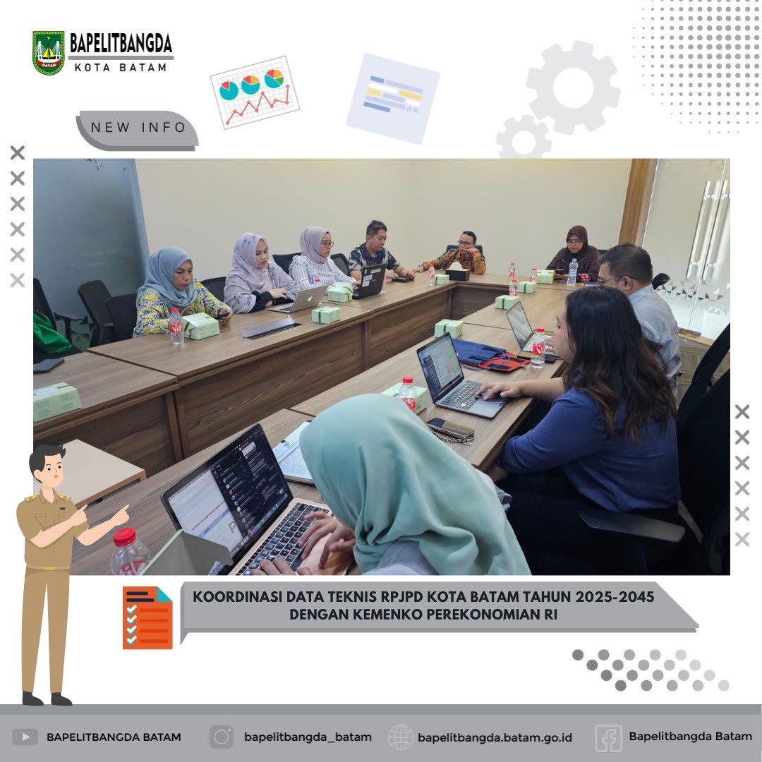 Tim Teknis RPJPD Bapelitbangda Kota Batam melaksanakan Koordinasi Data Teknis RPJPD dengan Kemenko Bidang Perekonomian RI pada hari Selasa (30/07/2024) di Jakarta

Koordinasi dilakukan terkait penyelarasan arah kebijakan RPJPD Kota Batam 2025 - 2045 dengan Perpres No 1 Thn 2024