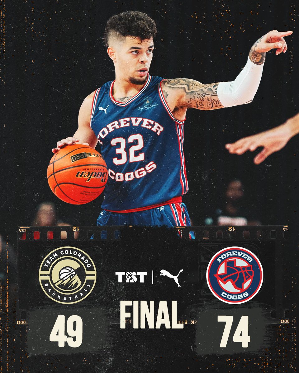 thetournament's tweet photo. WHAT A PERFORMANCE BY @ForeverCoogsTBT!!!

They stifle @TeamColoradoTBT and move on to the Semifinals in their first year in TBT! https://t.co/LCxZRhCQJR