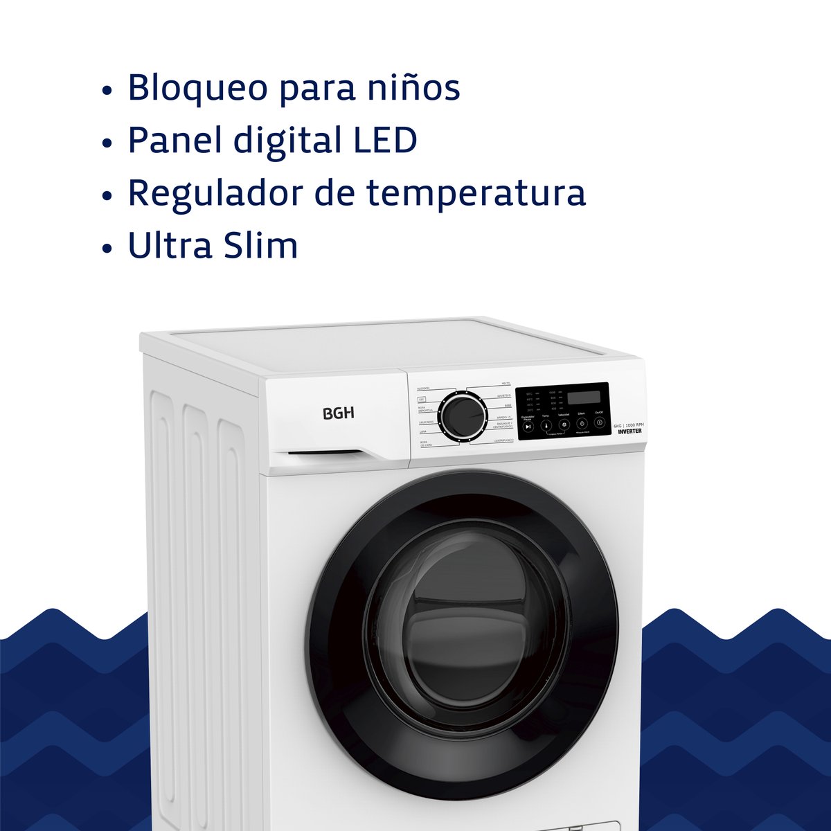 Nuevo Lavarropas 6KG
Porque cada prenda merece lo mejor, dale la bienvenida a la perfección. 👕✨

🔒 Bloqueo para niños
💡 Panel digital LED
🌡️ Regulador de temperatura
📏 Ultra Slim

#BGH #TuBGH #LavarropasBGH