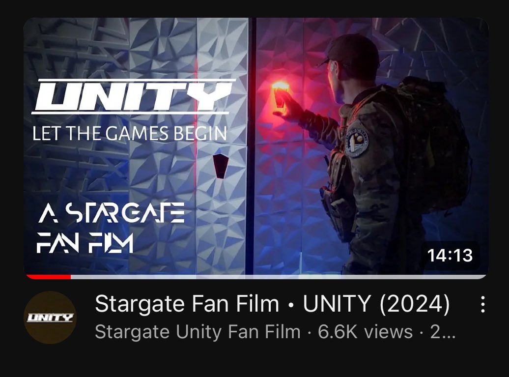 The Stargate fan film Unity is still growing! I think <a href="/AmazonMGMStudio/">Amazon MGM Studios</a> need to give this series a second life youtu.be/83ZKt21LVMQ?si…