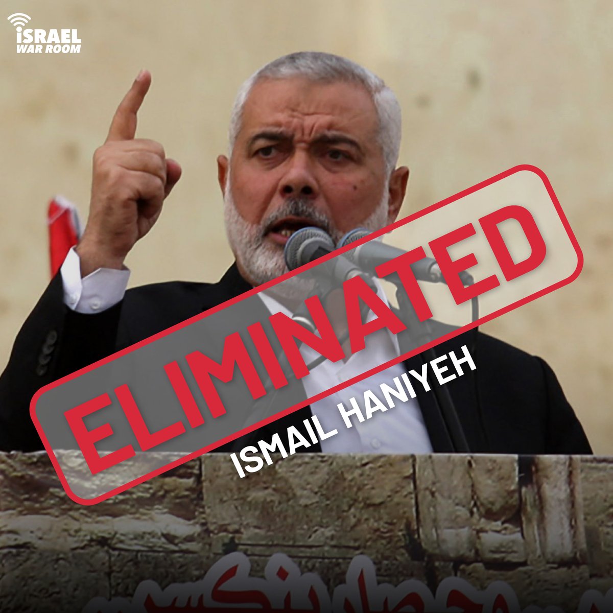 IsraelWarRoom's tweet image. #BREAKING: Hamas chief Ismail Haniyeh has been eliminated. 🎯
