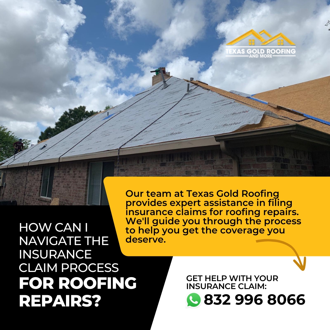 txgoldroofing's tweet photo. 🏠📄 How Can I Navigate the Insurance Claim Process for Roofing Repairs? Our team at Texas Gold Roofing is here to help! #RoofingRepairs #InsuranceClaims #TexasGoldRoofing https://t.co/LKg6NRXtb4