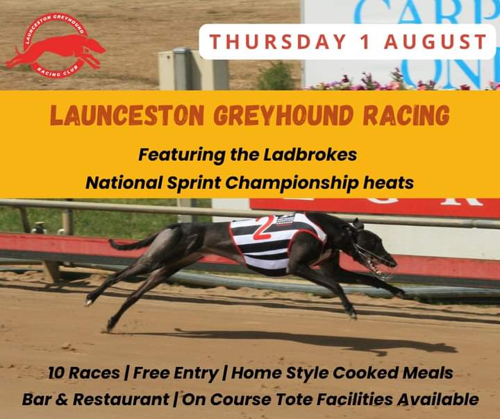 Racing in Launceston this Thursday night!

10 Races - First Race 7:34pm

🏆 Ladbrokes National Sprint Championship Heats - Races 5, 6 &amp; 7

Fields: bit.ly/4d3eJ6K

ENTRY TO THE TRACK IS FREE!