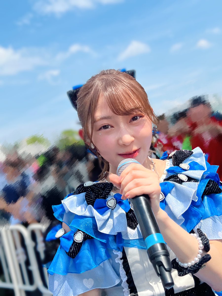 ライブ中のかなみ#お台場冒険王 #めざましライブお疲れさん