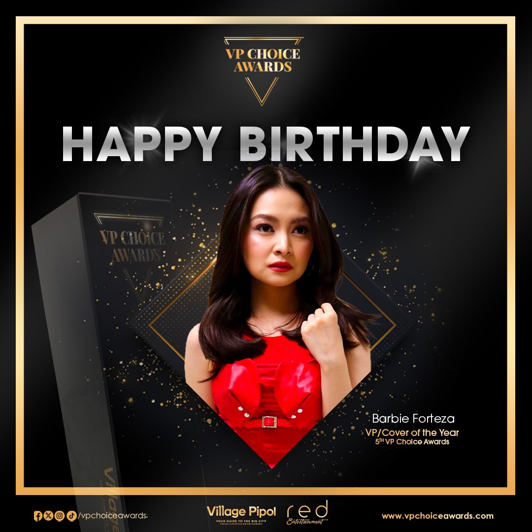 Happy Birthday to the one and only, <a href="/dealwithBARBIE/">Barbie Forteza</a> , our 5th VP Choice Awards’ VP Cover of the Year awardee ✨🏆

 May your star shine even brighter in your Birthday! ✨🎉

#VPChoiceAwards #5thvpchoiceawards