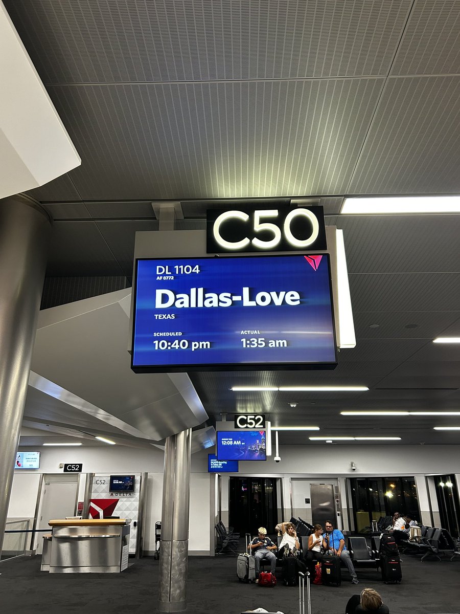 jtonydavis's tweet photo. Can't wait for that 8am meeting!
Remind me why I fly @Delta , a premium carrier? For their dependability? Cause that reputation is eroding very, very quickly...🤦🏻‍♂️
I get it, things happen. Weather happens. But damn. 
Every. Single. Flight. 😐
#TooManyTimes https://t.co/TkPs7p5sib