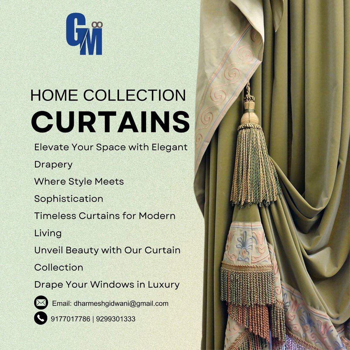 Gr8_Int_Design's tweet image. 🌟 Elevate your space with GM8 Interiors and Exteriors&apos; Home Collection Curtains! 🌟

#GM8InteriorsAndExteriors #HomeCollection #ElegantDrapery #SophisticatedStyle #TimelessCurtains #LuxuryLiving #InteriorDesign #ModernLiving #HomeDecor #WindowTreatments #CurtainDesign