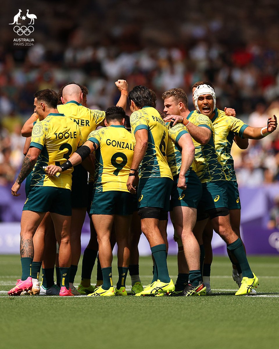 playrugbyau's tweet photo. A bittersweet finish to incredible #Paris2024 campaigns from our @Aussie7s sides, as they both finish in fourth place.

Congratulations to all of our Olympians who did us proud in Green and Gold 💚💛 https://t.co/bGAvHlBlL2
