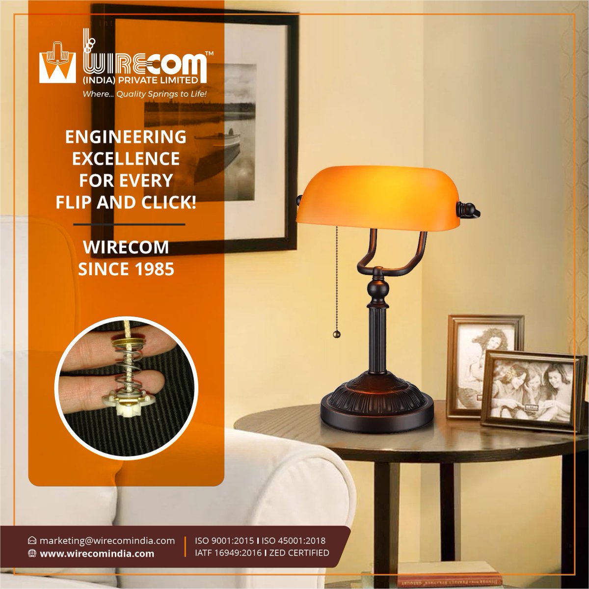 WirecomIndia's tweet image. Quality #compressionsprings from #WirecomIndia for Pull Chord Switches for lights that helps with easy access to switch on and off the lights every time it needs to be used rather than going for a switch which is located a little away from the actual light.

#pullchordsprings