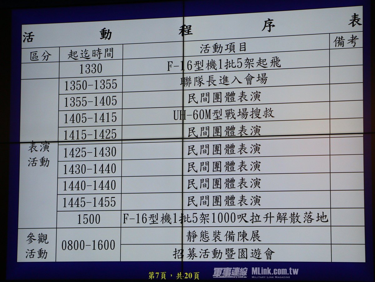 TsenBear's tweet photo. ROCAF 2024 Chia-yi AFB Open house schedule

1405~1415 UH-60M 救護隊戰場搜救(CSAR) Demo !

#ROCAF #Taiwan #Airforce #Airshow
#RCKU  #Chiayi2024 #Openhouse https://t.co/uVUFE9XqTg