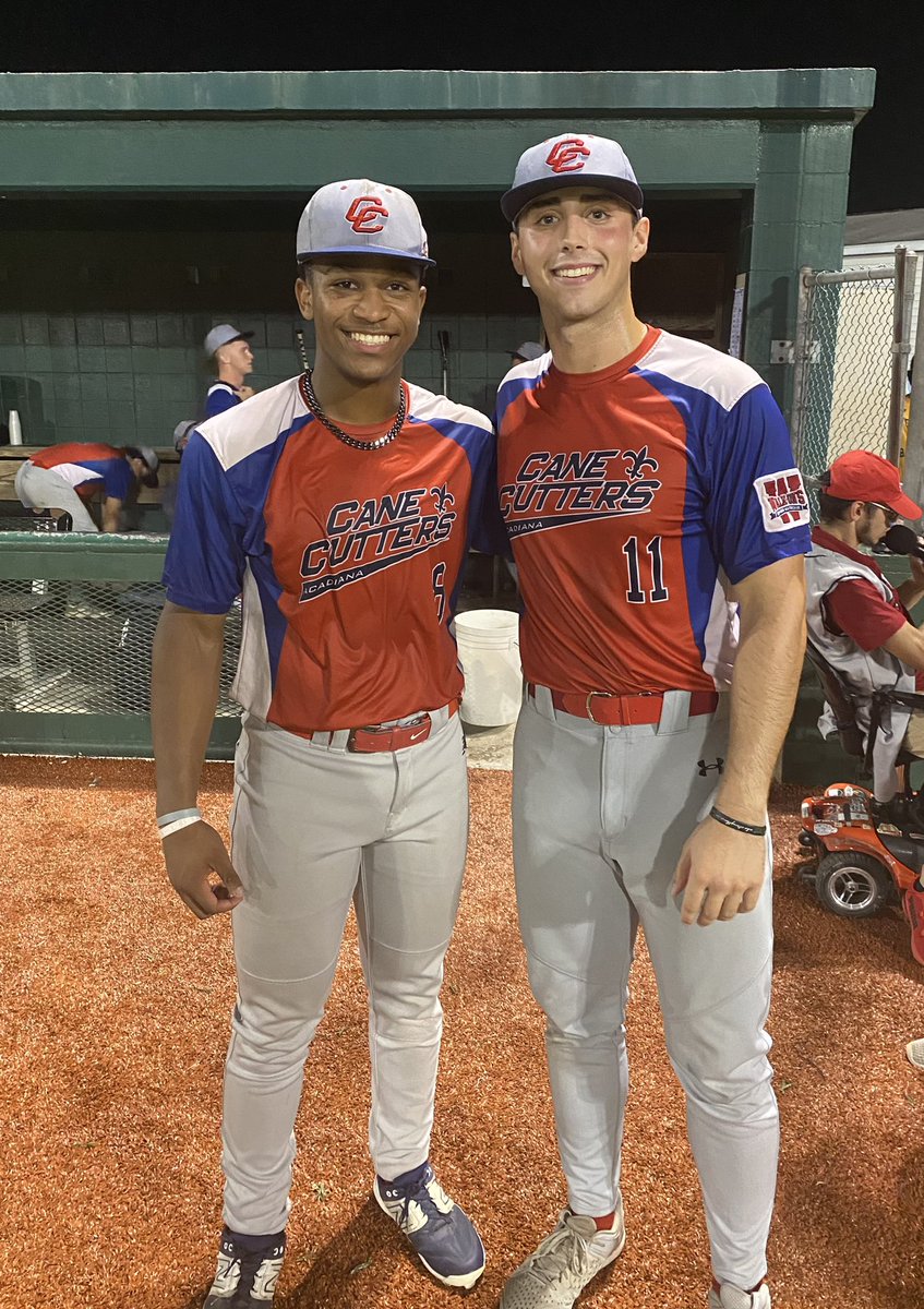 Mike Coppage (@mikecoppage1) on Twitter photo Ashton Quiller (left) and Alexander Saunier had two strike hits off Lake Charles’ sidearm closer in the eighth inning of the Acadiana Cane Cutters’ come from behind playoff win <a href="/CaneCuttersBB/">Acadiana Cane Cutters Baseball</a> <a href="/torytrahan/">Tory Trahan</a> <a href="/Ashton_Quiller/">Ashton Quiller</a> <a href="/xan_saunier/">Xan Saunier</a> Ashton Quiller (left) and Alexander Saunier had two strike hits off Lake Charles’ sidearm closer in the eighth inning of the Acadiana Cane Cutters’ come from behind playoff win <a href="/CaneCuttersBB/">Acadiana Cane Cutters Baseball</a> <a href="/torytrahan/">Tory Trahan</a> <a href="/Ashton_Quiller/">Ashton Quiller</a> <a href="/xan_saunier/">Xan Saunier</a>