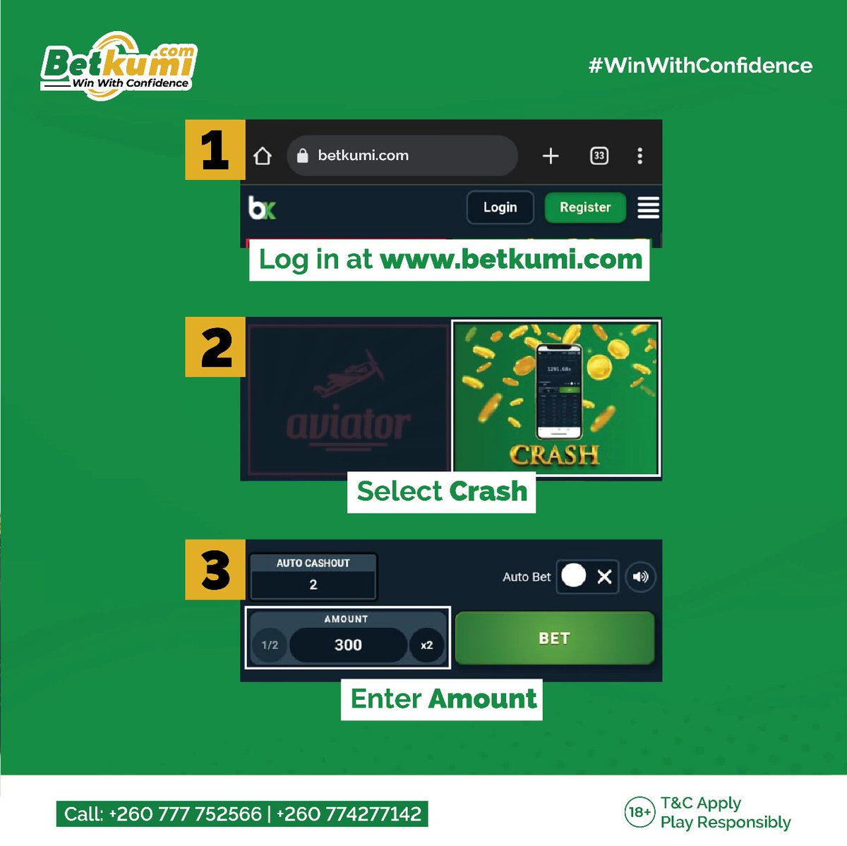 BetkumiZM's tweet photo. With Crash, you experience the thrill and excitement of an adrenaline-fueled game! Make money now https://t.co/2HYNM4xRdv! #WinWithConfidence https://t.co/dgQB5jINRn