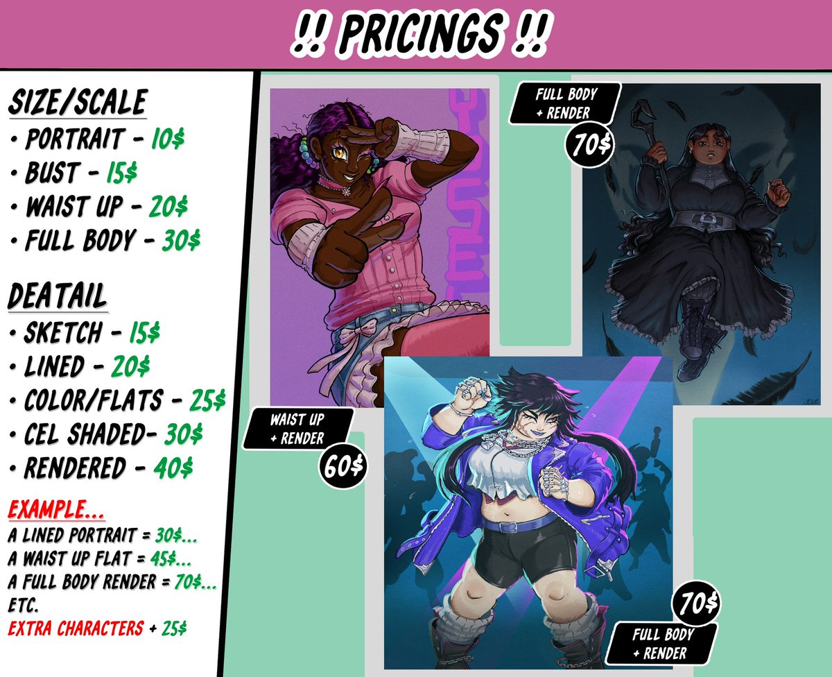 JayCWayC's tweet image. I need some money! And I’m opening commissions! Life and jobs are getting a pretty stinky. If you’re interested send me a DM!