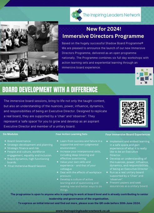nickyinghamICTP's tweet photo. A fabulous new programme on offer the Autumn one is already full however we will be running another in the Spring of 25, register your interest now @UK_ILN https://t.co/sjFqyx9o70