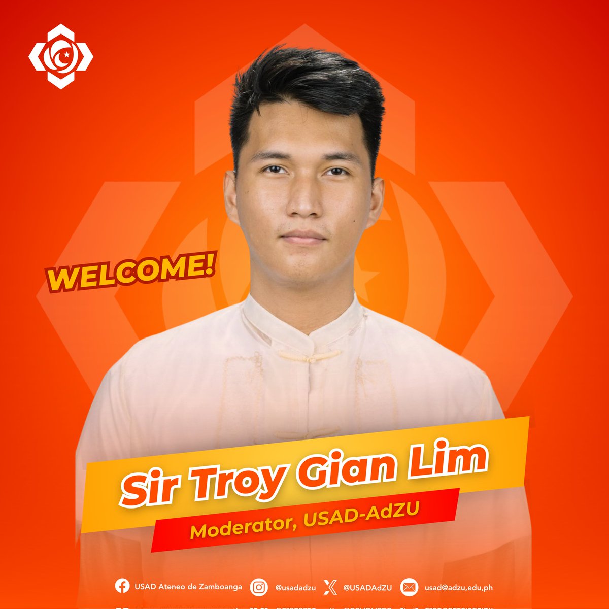 USADAdZU's tweet photo. Welcome to USAD-AdZU, Sir Troy! ❤️

USAD-AdZU welcomes its new moderator with open arms, Sir Troy Gian Lim. Sir Troy will guide the members of USAD in establishing a socialist democracy for the Ateneo community. 🦅

1/4 https://t.co/MoETBBhgPA