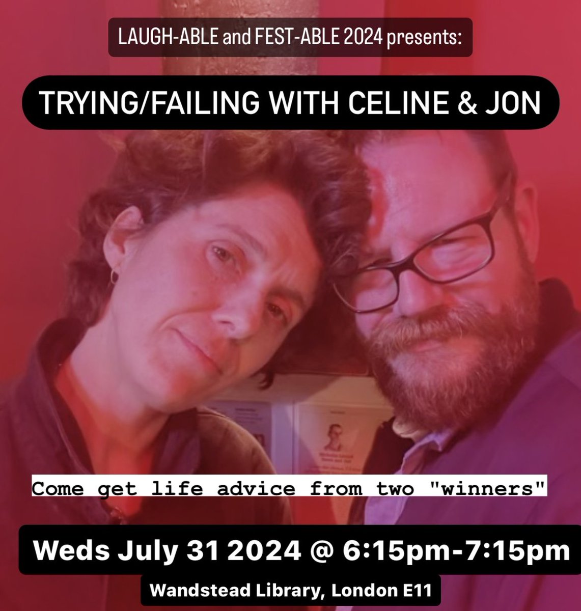 Last <a href="/laughable_night/">@laughablecomedynight</a> FEST-ABLE shows this evening!

<a href="/CultureTeam/">Redbridge Culture</a>
<a href="/RedbridgeLibs/">Redbridge Libraries</a>

Hope to see you all there!

ticketsource.co.uk/laugh-able

#comedy
#redbridge