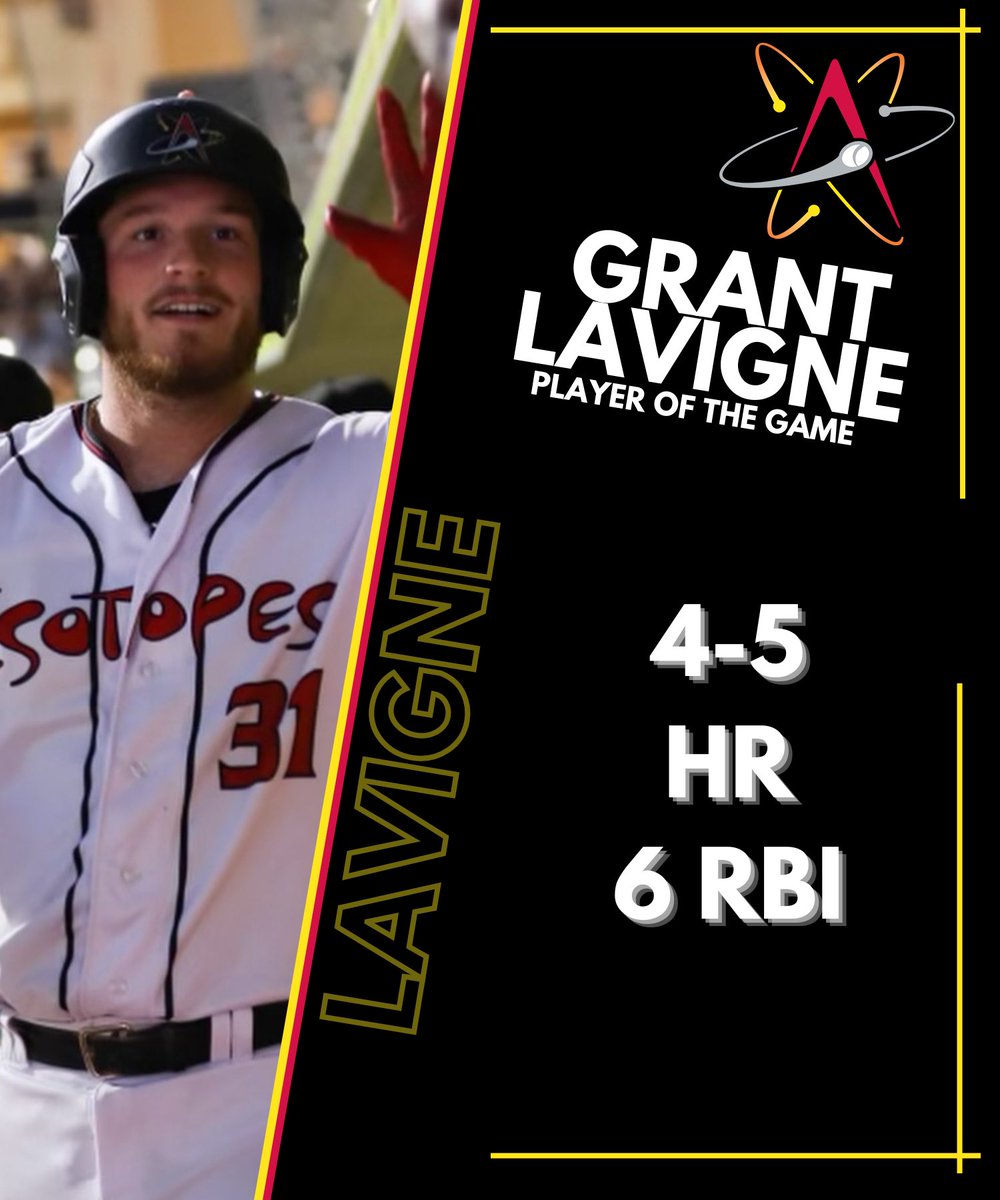 Grant Lavigne 6 RBI night help the Isotopes to a big win.