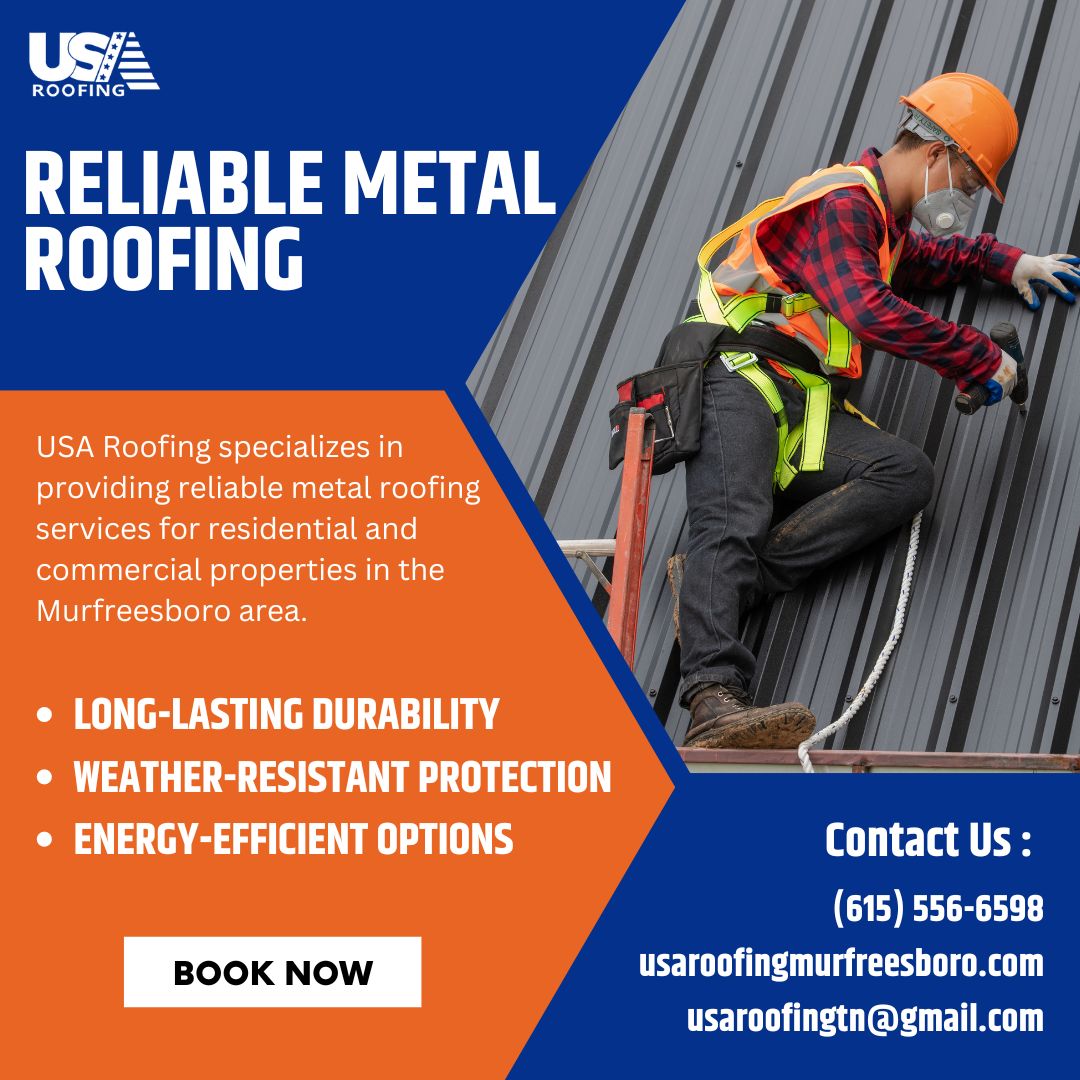 USARoofingtn's tweet photo. Transform your home or business with the durability and style of metal roofing. 

Visit- https://t.co/z221oYas2v

#USARoofingMurfreesboro #MetalRoofing #Murfreesboro #RoofingExperts #DurableRoofing #RoofingCompanyMurfreesboro https://t.co/o28MdI9jTA