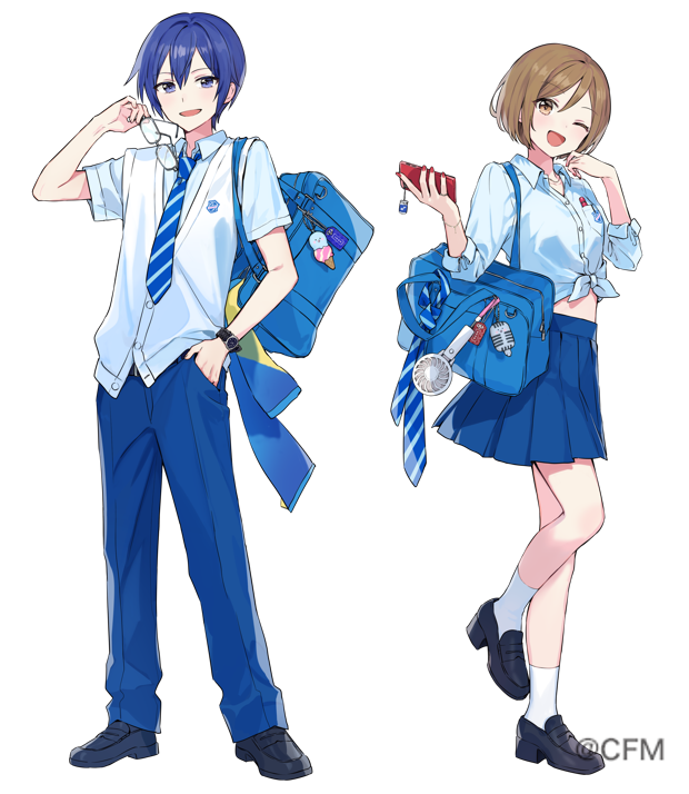 制服コーデのミクたちを描かせていただきました～ 8月13日(火)から