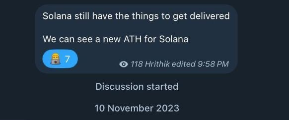 katiemahon's tweet photo. I am riding my $SOL bags from here. https://t.co/ppbrRUdEjm