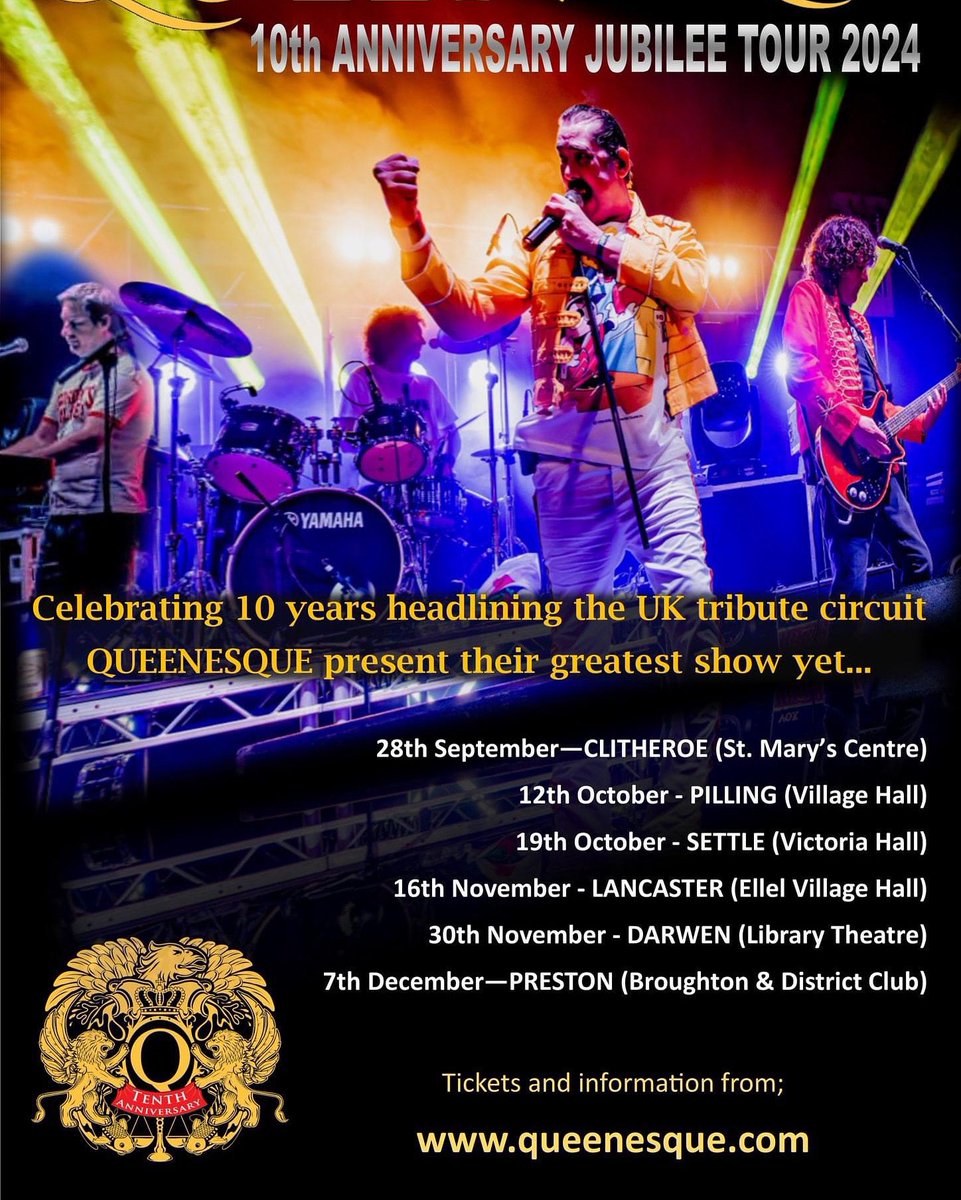 _Queenesque's tweet image. Our Tenth Anniversary Tour isn't that far away.
Come join us.
Ten wonderful years!
Tickets-queenesque.com/LiveDates.html
🤘🏻🤘🏻🤘🏻
@DarwenLTheatre  @vichallsettle @OIQFC