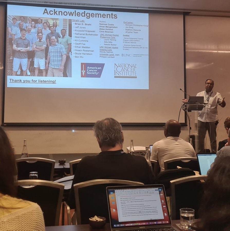 Kanishk Jain (@chromajain) on Twitter photo Just shared my main postdoctoral work in <a href="/DrBrianStrahl/">Dr. Brian D. Strahl</a>’s lab at the #BioMethylSRC and advertised for my new lab at UMN! I’m delighted to have such wonderful colleagues with whom I can continue sharing exciting stories about chromatin and histone PTMs. Just shared my main postdoctoral work in <a href="/DrBrianStrahl/">Dr. Brian D. Strahl</a>’s lab at the #BioMethylSRC and advertised for my new lab at UMN! I’m delighted to have such wonderful colleagues with whom I can continue sharing exciting stories about chromatin and histone PTMs.
