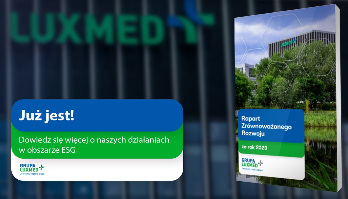 📣 Przedstawiamy nowy Raport Zrównoważonego Rozwoju #LUXMED, który odzwierciedla nasze zaangażowanie w budowanie organizacji zgodnie z zasadami #ESG.

Po raz kolejny wyprzedzamy obowiązek raportowania, 💪 a nowością w stosunku do poprzedniego wydania, jest analiza podwójnej