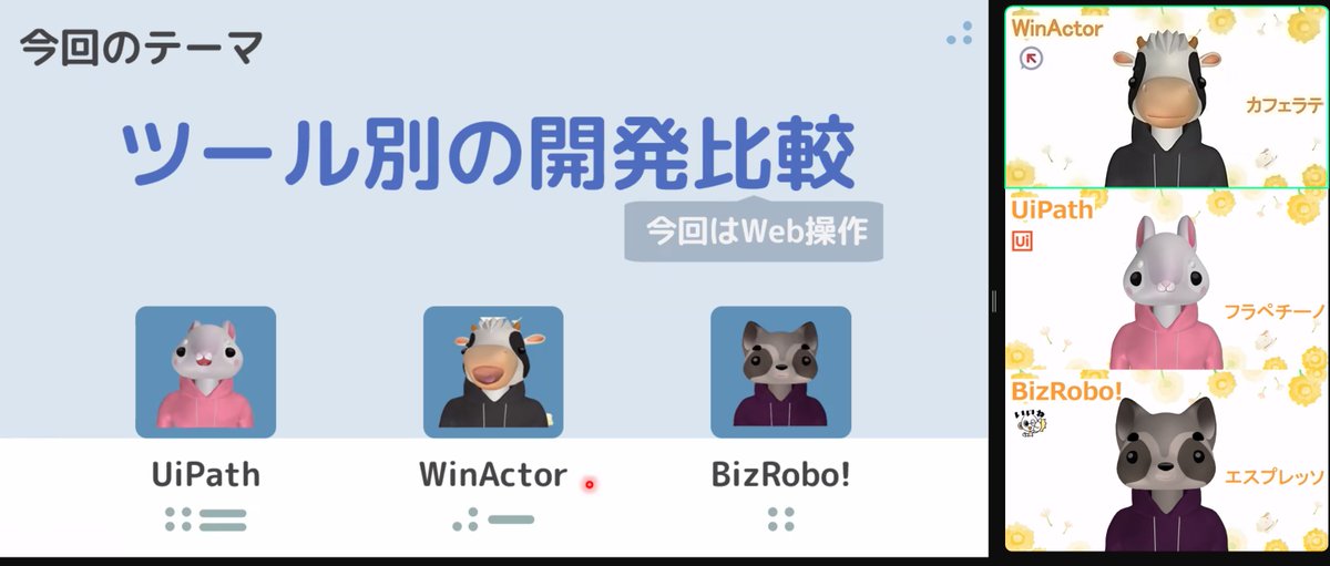 CommunityRpa's tweet image. #UiPath と #WinActor と #BizRobo! です！
#RPALT