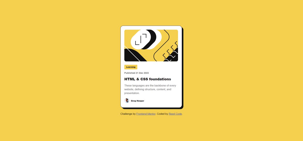 reed_code's tweet image. Blog-card-preview challenge from @frontendmentor 

How did I do? Checkout my solution and share your thoughts and feedback 👇

Github repo: github.com/hsfarid/Blog-c… 
website link: hsfarid.github.io/Blog-card-prev… 

#buildinpublic #LearnInPublic #CodingJourney