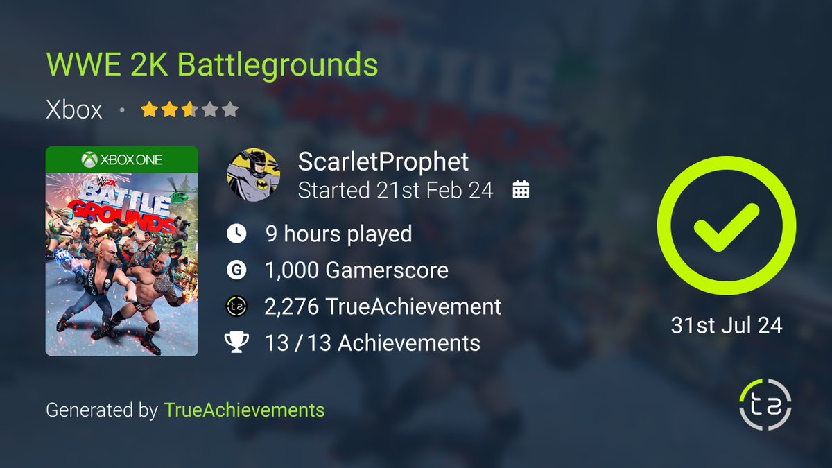 ScarletProphet's tweet photo. Completion 117 on the route to 500,000 gamerscore!
Was fun at times....Not one i think i will go back to though  #xbox #XboxSeriesX https://t.co/yEJudFIvXJ