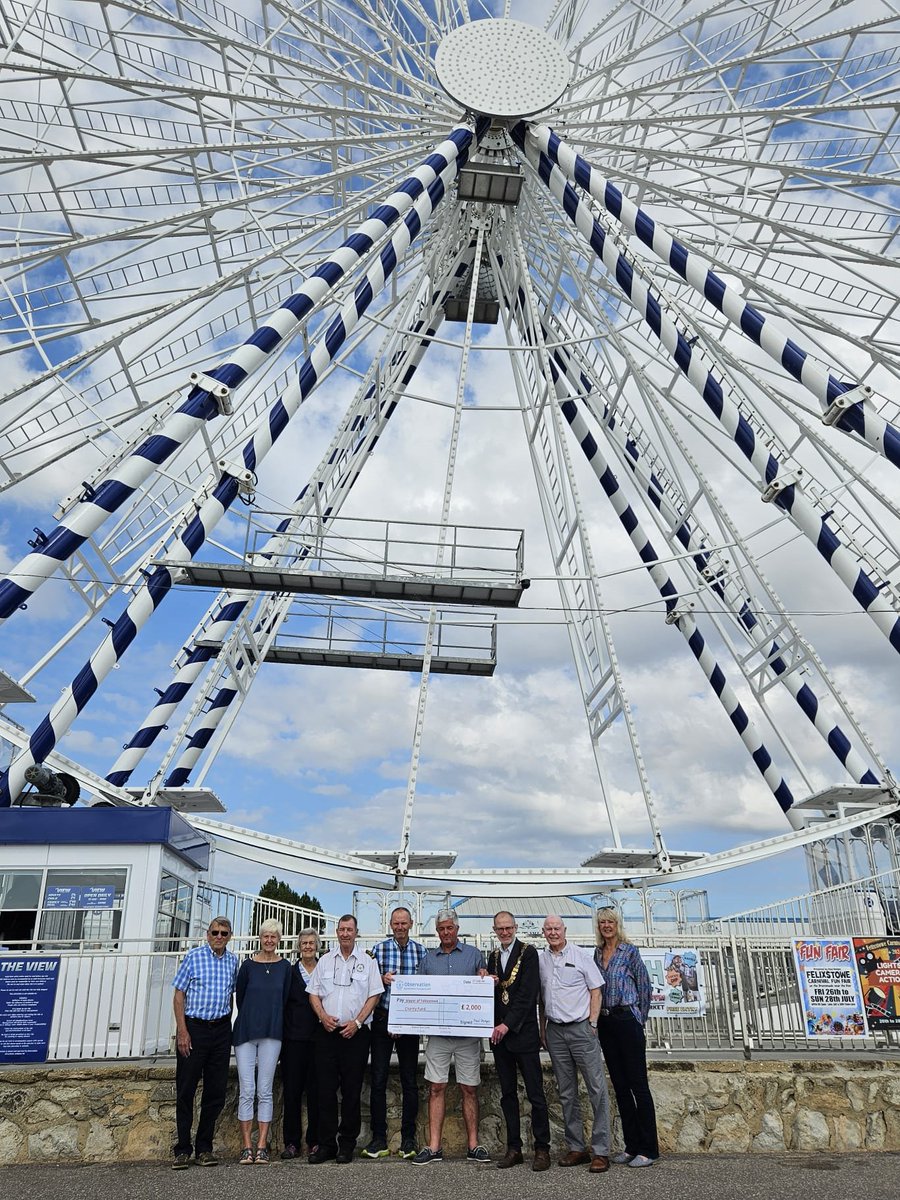 On Saturday, the Mayor of Felixstowe, Cllr David Rowe, marked the opening of the wheel with Paul Hedges, owner of Observation Attractions Company Ltd.

Observation Attractions Company Ltd donated £2000 to Cllr Rowe's charities, and to previous Mayor, Cllr Bennett's, charities.