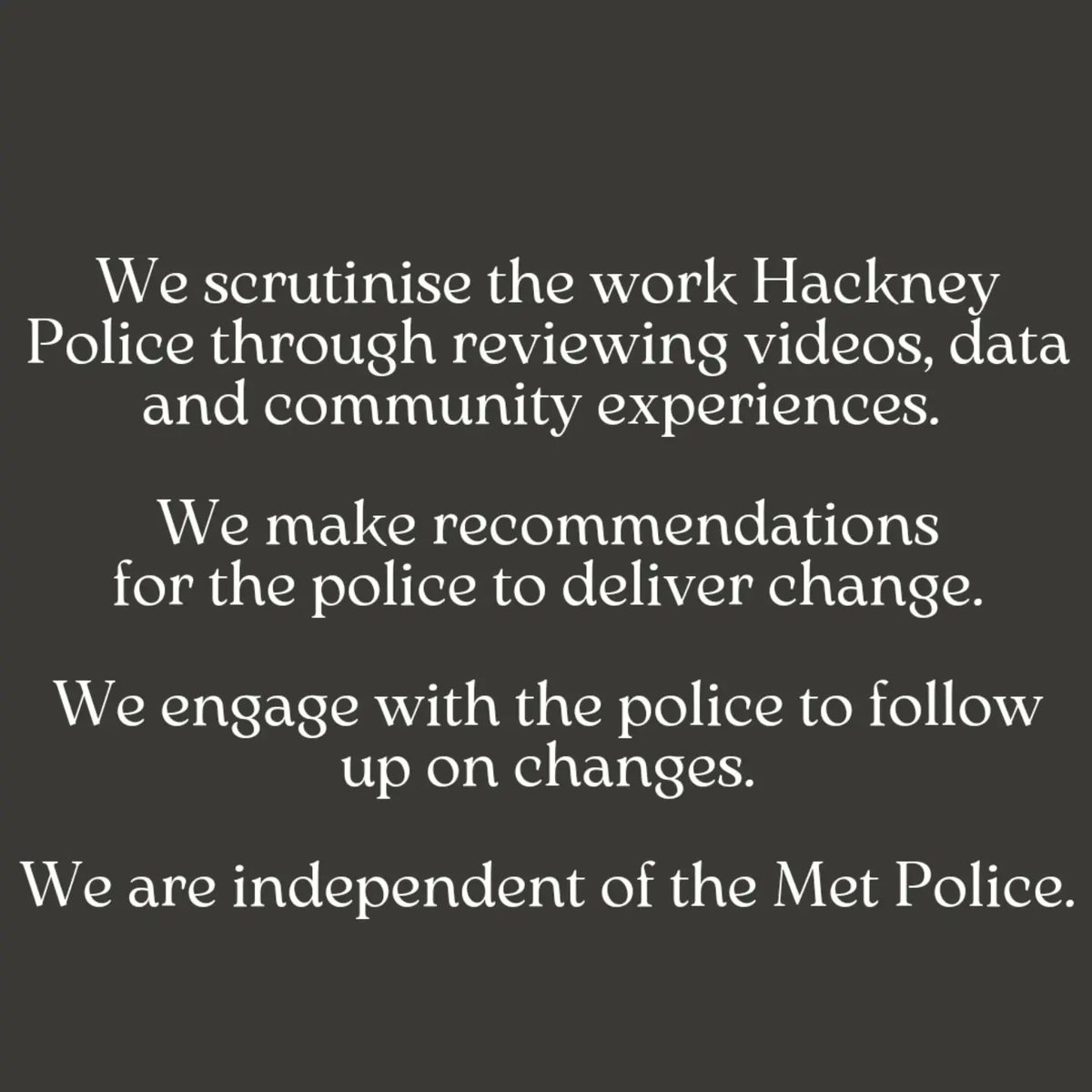 Hackney Community Police Scrutiny Committee tweet media