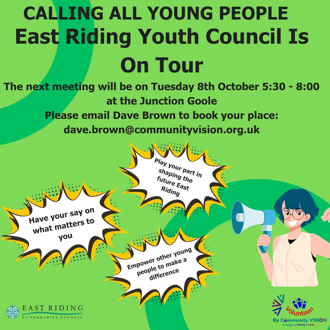 East Riding Youth council is on tour, so that all young people in the East Riding get their opportunity to have their say on what matters to them #youthvoice #youthcouncil #youthempowerment #thefuture