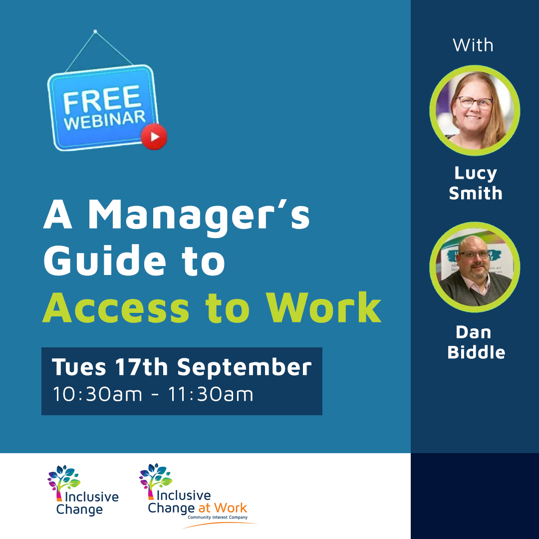 InclusiveChange's tweet photo. 🌟 Unlock the potential of your team! 

Join our FREE webinar, to find out more about the game-changing Govt scheme 'Access to Work' &amp; discuss the ways you can support &amp; empower your neurodiverse &amp; disabled workforce 👇
https://t.co/wHhWQ2H1Jt

#Inclusivity #InclusiveWorkplace https://t.co/n9794g8Eix