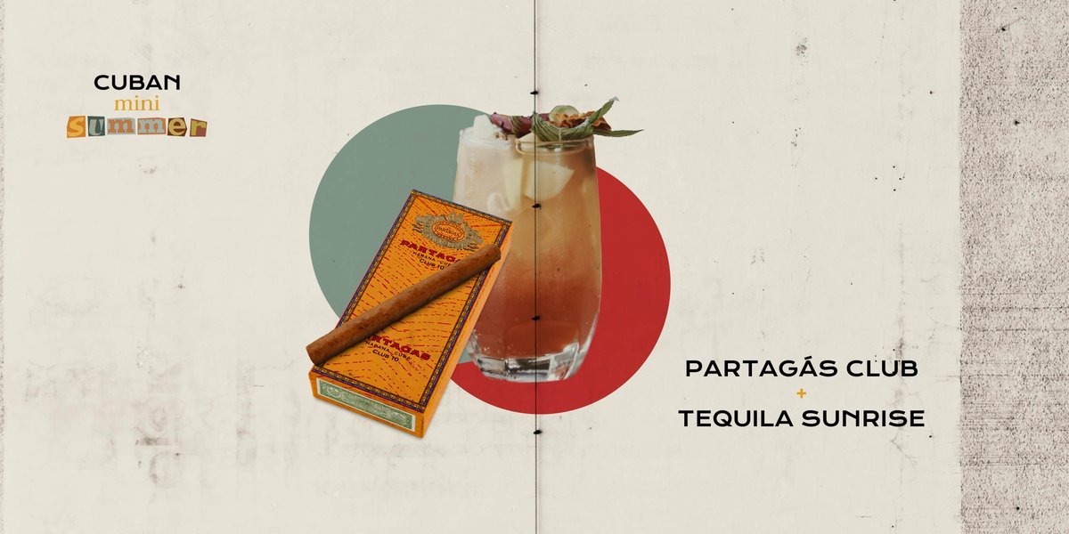 cubanminicigars's tweet photo. ⚠️Maridaje explosivo y refrescante. ¡Solo para atrevidos!
La elevada fortaleza del Partagás Club más el dulzor de la naranja del Tequila Sunrise, la combinación ideal para despedir julio y afrontar el ecuador del #CubanMiniSummer.🔥☀️
#minicigars #verano2024 #coctéles https://t.co/cpReFeMk0y