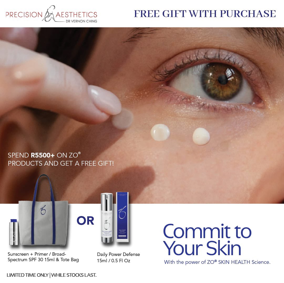 Exciting ZO gifts 🎉🎊
Valid for the month of July while stocks last. 
#zoskinhealth #dailypowerdefense #sunscreenandprimer #FreeGift #skincare #drvching #PrecisionAesthetics