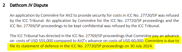 Rechnerhand's tweet image. @cominiereSA - are you able to file a statement which has more substantial content then here and in time? $AVZ #Dathcom #ManonoLithiumandTinProject