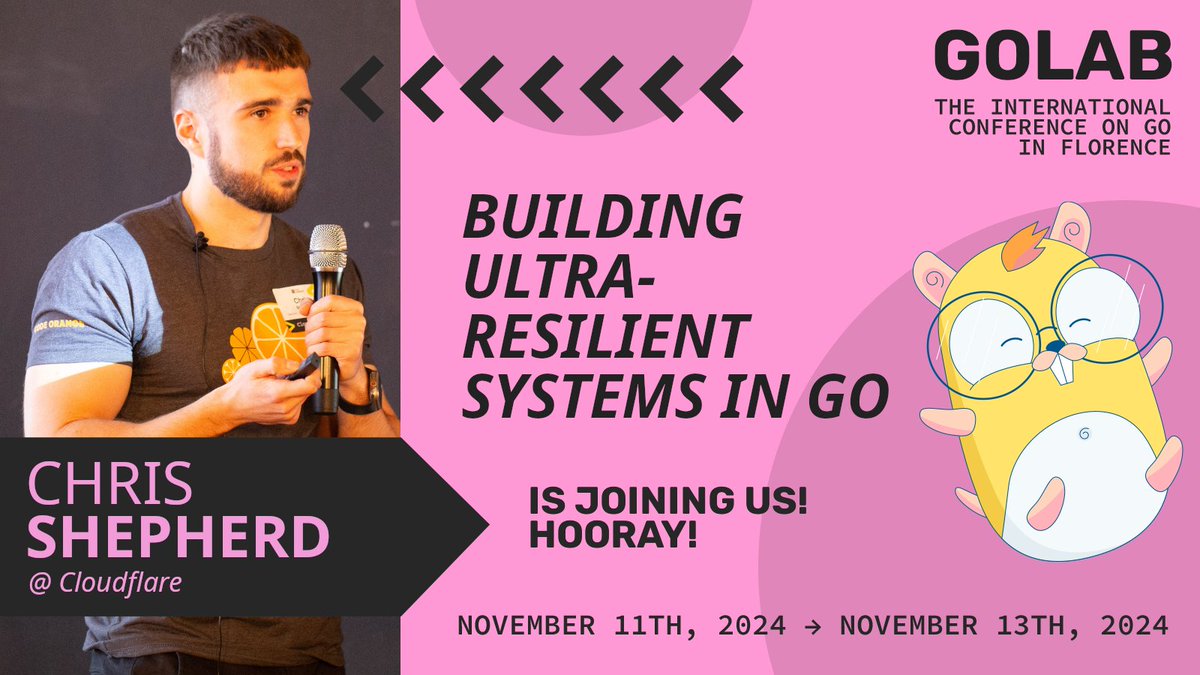golab_conf's tweet image. Join us in welcoming Chris Shepherd to #GoLab2024
Don't miss the talk: "Building Ultra-Resilient Systems in Go" 🚀
Learn from real incidents and discover strategies to enhance system resilience.💡
👉 golab.io/speakers/chris…
#GoLang #TechTalks #TechConference