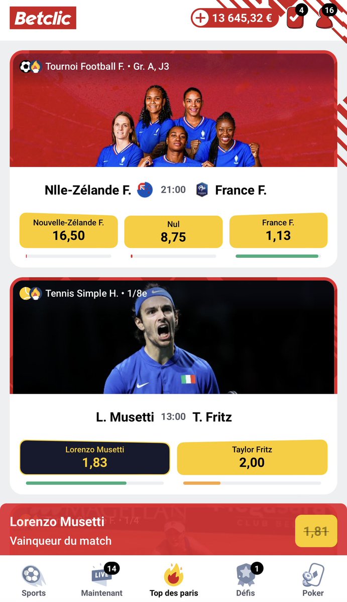 Yaelk__8's tweet image. -0.12 la cote de Musetti depuis la prise il y a 40 minutes 😨😨

#TeamParieur