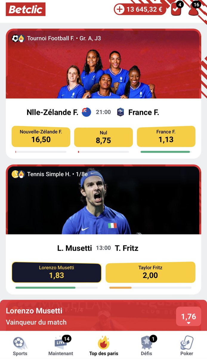 Yaelk__8's tweet image. -0.12 la cote de Musetti depuis la prise il y a 40 minutes 😨😨

#TeamParieur