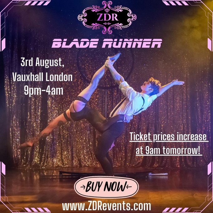Last chance to grab your tickets for #ZDRBladeRunner this Saturday at the best price!  &nbsp; The late bird<a href="/tag/zdrbladerunner"class="tags">#ZDRBladeRunner</a>