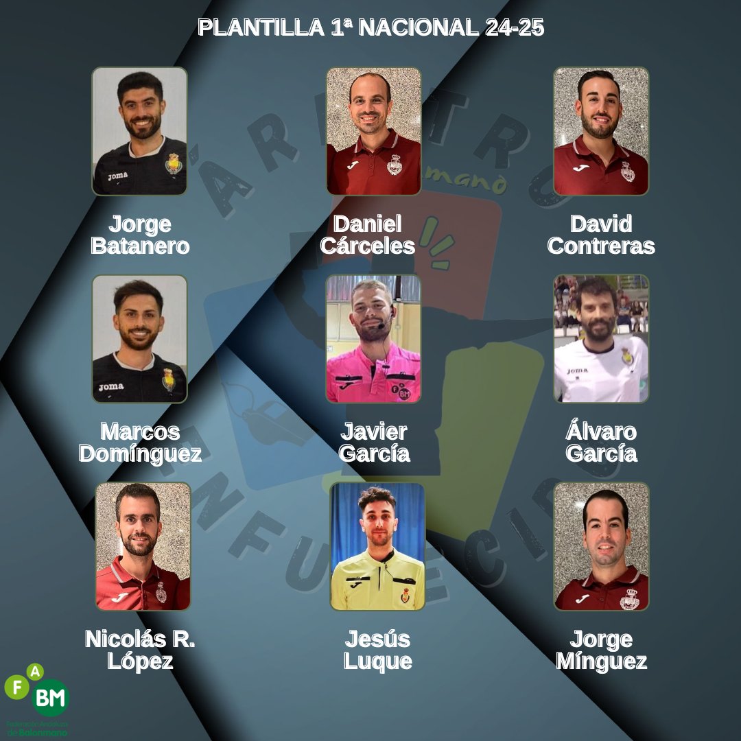 ANDALUCÍA
 - Jorge Batanero
 - Daniel Cárceles
 - David Contreras
 - Marcos Domínguez
 - Javier García
 - Álvaro García
 - Nicolás R. López
 - Jesús Luque
 - Jorge Mínguez